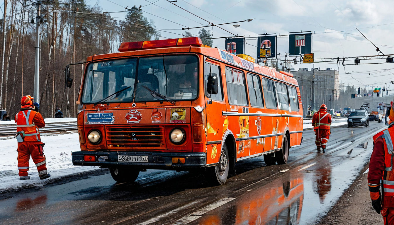 Авария с опрокидыванием автомобиля на МКАД